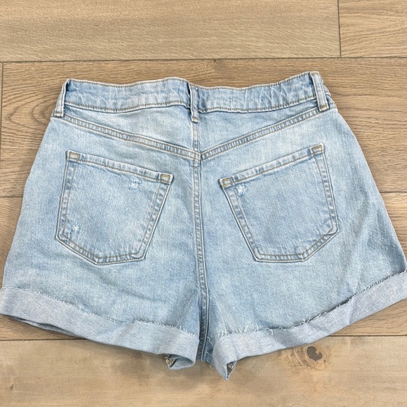 Wild Fable Super High Rise Women's Light Blue Rolled Cuff Shorts New - Picture 7 of 10